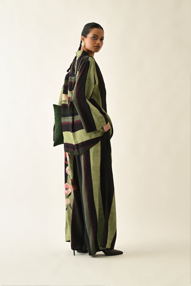 MOSs Stripes Jacket Set - Two-Piece Set - Mizyana