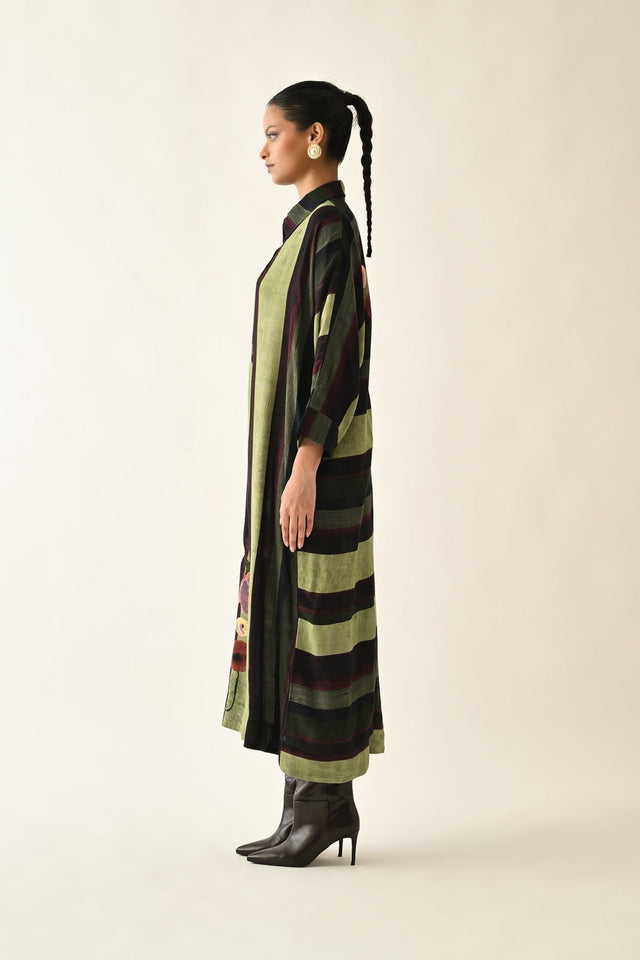 Moss Stripes MH Dress - Dress - Mizyana