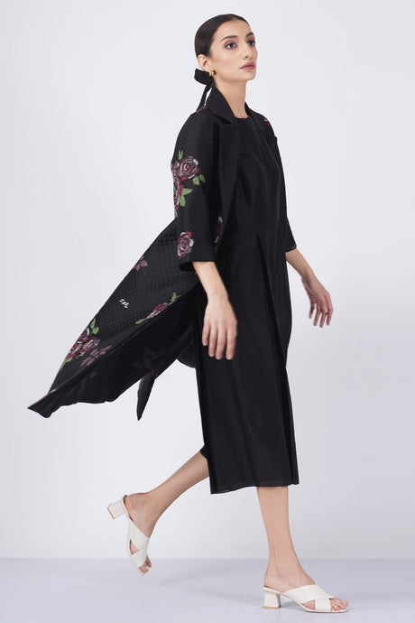 Multicolor rose printed quilted jacket - Jacket - Mizyana
