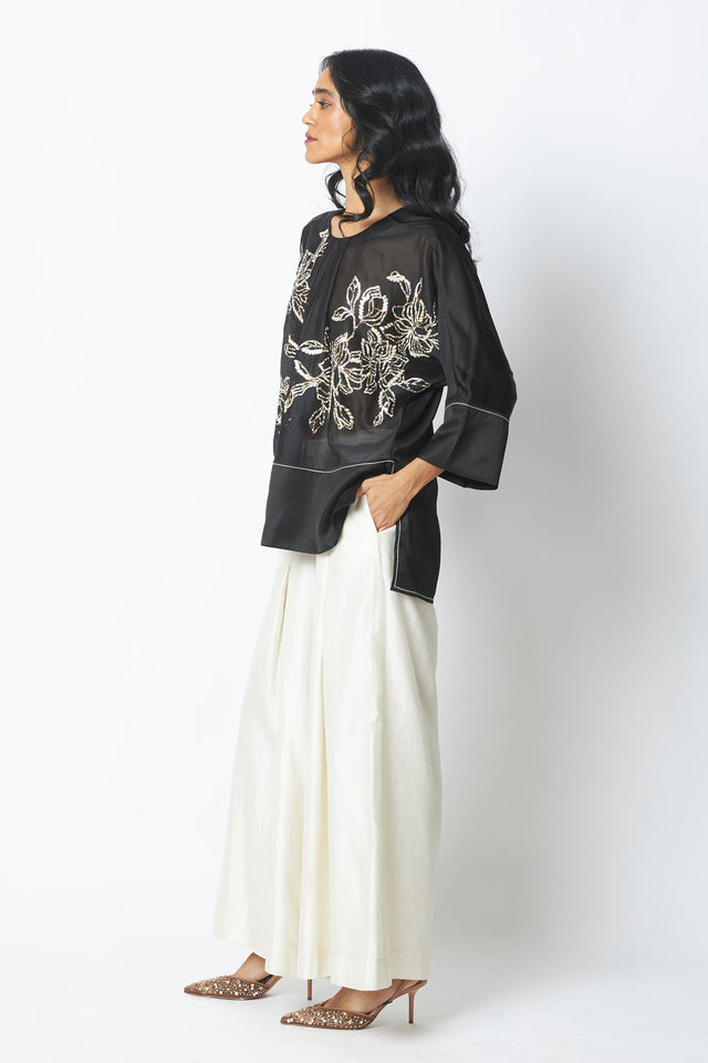 Munmun - Starlit Sheer Top + Pants - Two-Piece Set - Mizyana