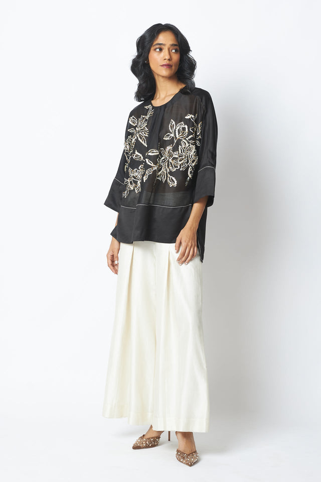 Munmun - Starlit Sheer Top + Pants - Two-Piece Set - Mizyana