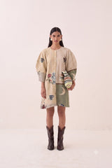 Nakshatra Bubble Sleeve Dress - Dress - Mizyana