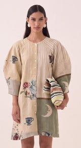Nakshatra Bubble Sleeve Dress - Dress - Mizyana