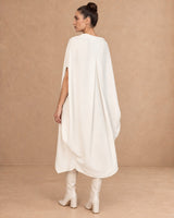 Natel Ivory Wave Panel Linen Vest - Vest - Mizyana