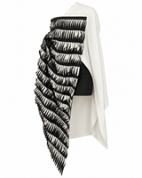 Natel Ivory Wave Panel Linen Vest - Vest - Mizyana