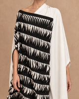Natel Ivory Wave Panel Linen Vest - Vest - Mizyana