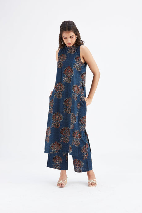 Nava Indigo kurta set - Two-Piece Set - Mizyana