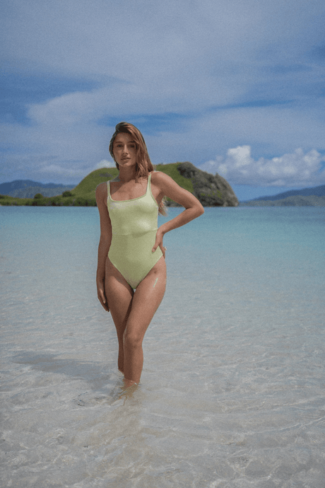 Naya One piece Swimsuit - Honeydew / Melon - Swimsuit - Mizyana