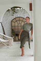 Naya swim set with Elina 2.0 skirt - Khaky / Military Green - Swim Set - Mizyana