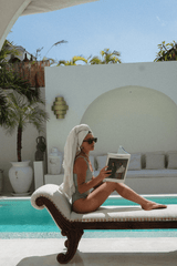Naya swim set with Elina 2.0 skirt - Lichen / Sage Shinny (Final Sale) - Swim Set - Mizyana
