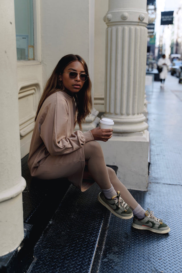Nina Sweater dress - Beige - Dress - Mizyana