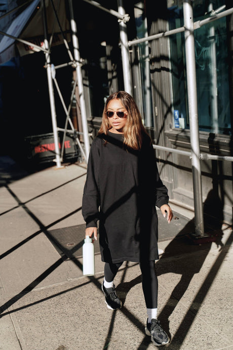 Nina Sweater dress - Black - Dress - Mizyana