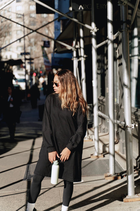 Nina Sweater dress - Black - Dress - Mizyana
