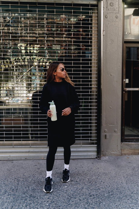 Nina Sweater dress - Black - Dress - Mizyana