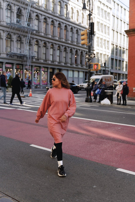 Nina Sweater dress - Rose - Dress - Mizyana