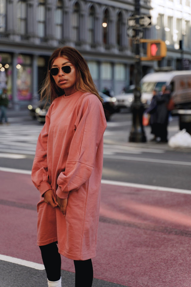 Nina Sweater dress - Rose - Dress - Mizyana