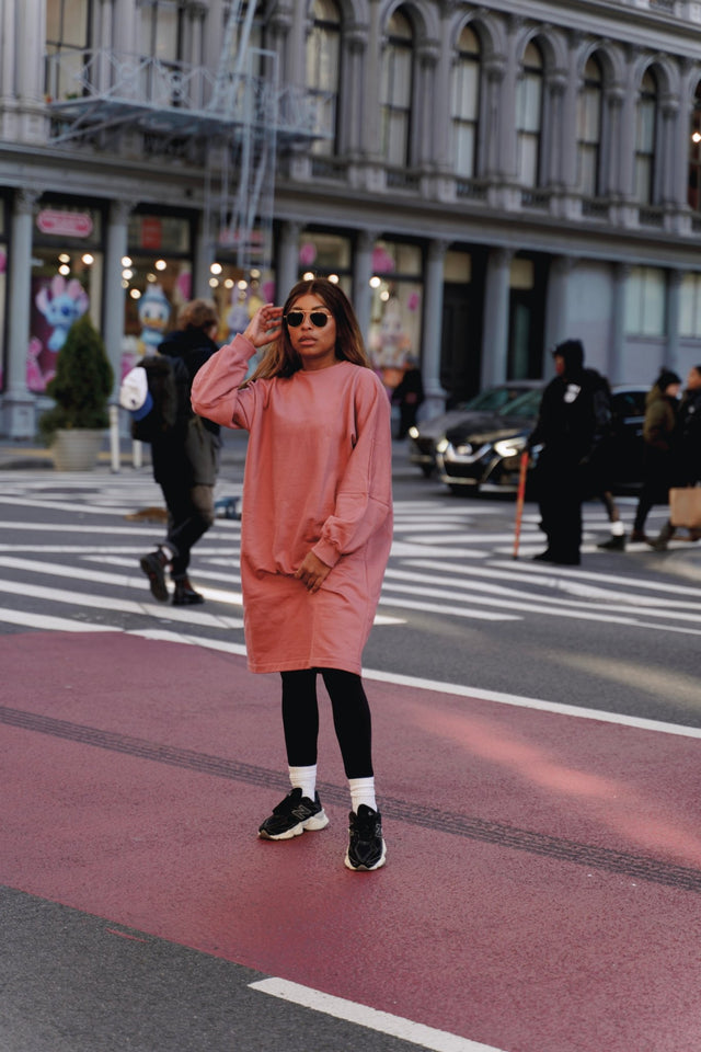 Nina Sweater dress - Rose - Dress - Mizyana