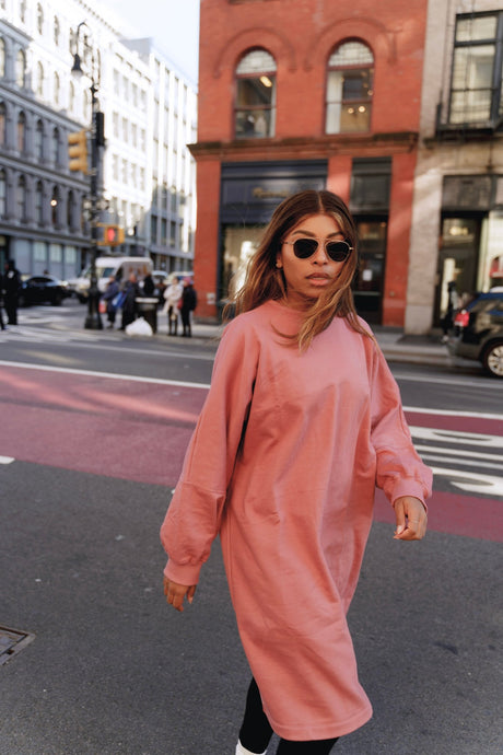Nina Sweater dress - Rose - Dress - Mizyana