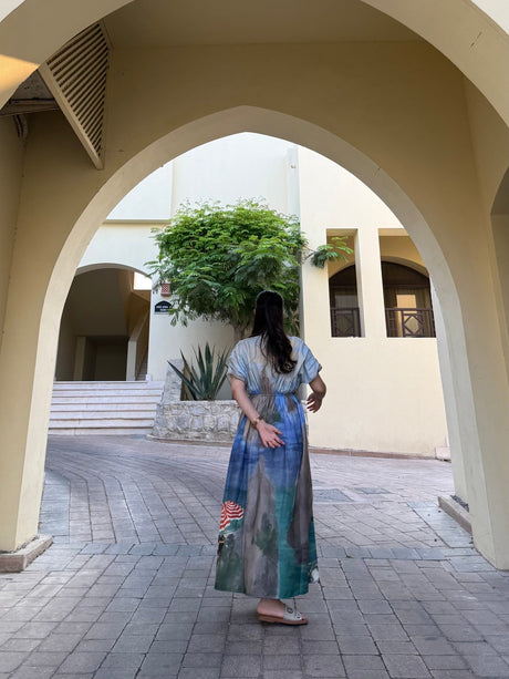 Nirvana Dress in Capri Coast Print - Dress - Mizyana