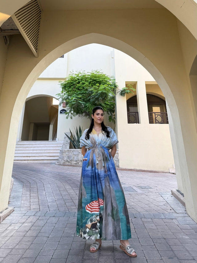 Nirvana Dress in Capri Coast Print - Dress - Mizyana