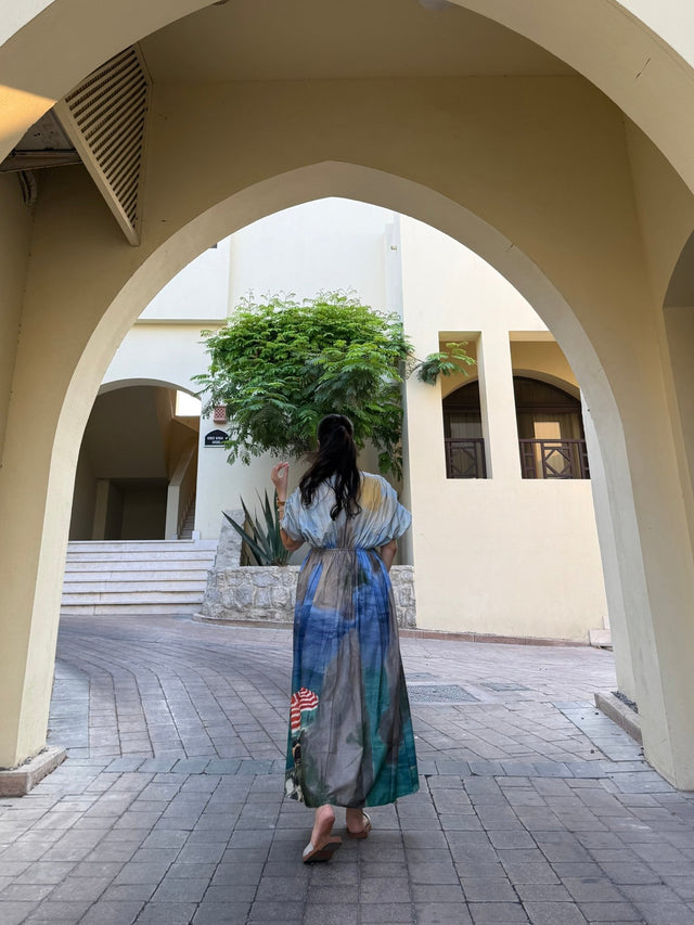 Nirvana Dress in Capri Coast Print - Dress - Mizyana