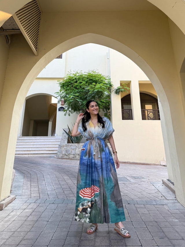 Nirvana Dress in Capri Coast Print - Dress - Mizyana