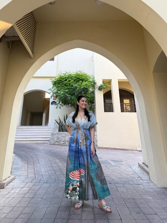 Nirvana Dress in Capri Coast Print - Dress - Mizyana