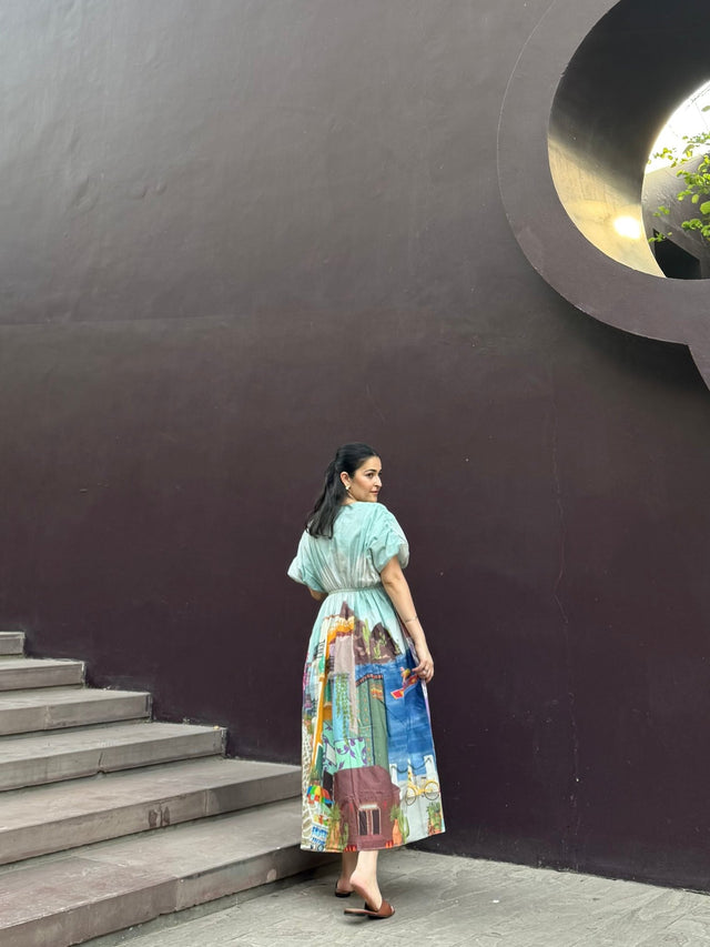 Nirvana Dress in Casa Parade print - Dress - Mizyana