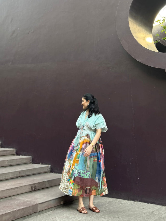 Nirvana Dress in Casa Parade print - Dress - Mizyana