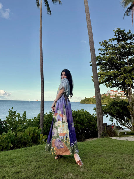 Nirvana Dress in Coastal Serenade Print - Dress - Mizyana