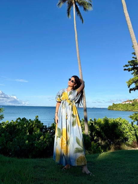 Nirvana Dress in Limoncello Print - Dress - Mizyana
