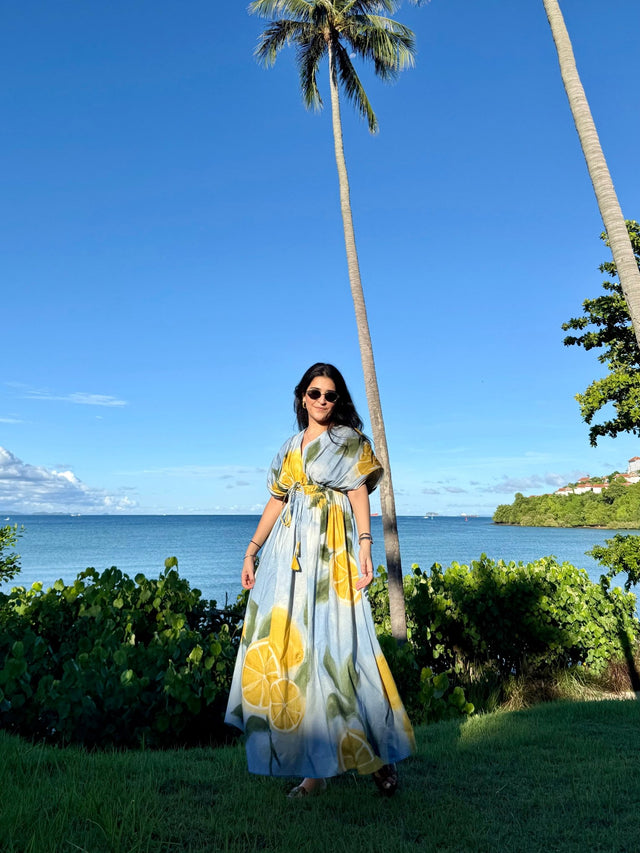 Nirvana Dress in Limoncello Print - Dress - Mizyana