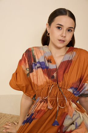 Nirvana Dress in Mystic Lagoon Print - Dress - Mizyana