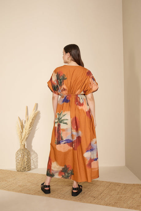 Nirvana Dress in Mystic Lagoon Print - Dress - Mizyana