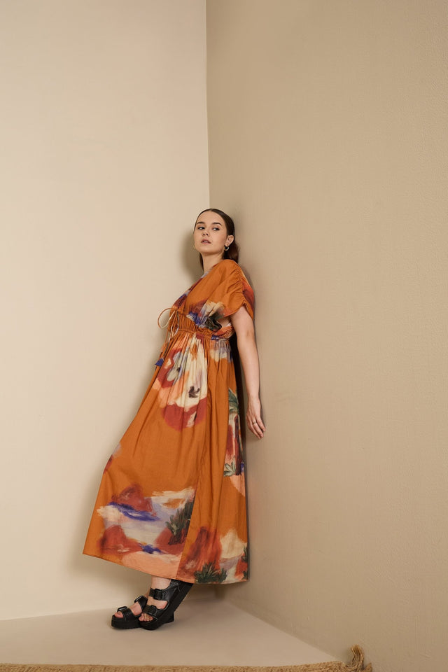 Nirvana Dress in Mystic Lagoon Print - Dress - Mizyana