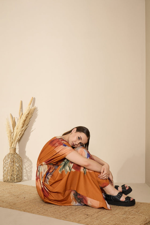 Nirvana Dress in Mystic Lagoon Print - Dress - Mizyana