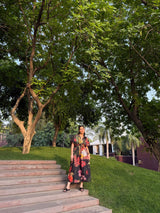 Nirvana Dress in Sol Garden print (Midnight Black) - Dress - Mizyana