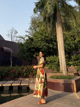 Nirvana Dress in Sol Garden print (Sandstone) - Dress - Mizyana