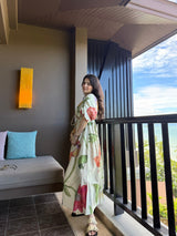 Nirvana Dress in Sorrento Bloom Print (Butter Yellow) - Dress - Mizyana
