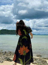 Nirvana Dress in Sorrento Bloom Print (Endless Blue) - Dress - Mizyana