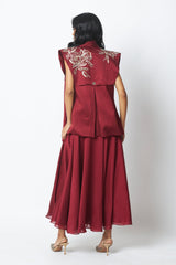 Noah - The Flap-Wrap Jacket & Dress - Two-Piece Set - Mizyana