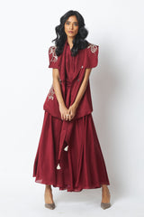 Noah - The Flap-Wrap Jacket & Dress - Two-Piece Set - Mizyana