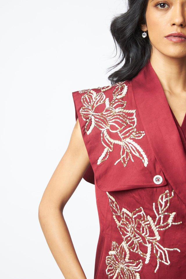 Noah - The Flap-Wrap Jacket & Dress - Two-Piece Set - Mizyana