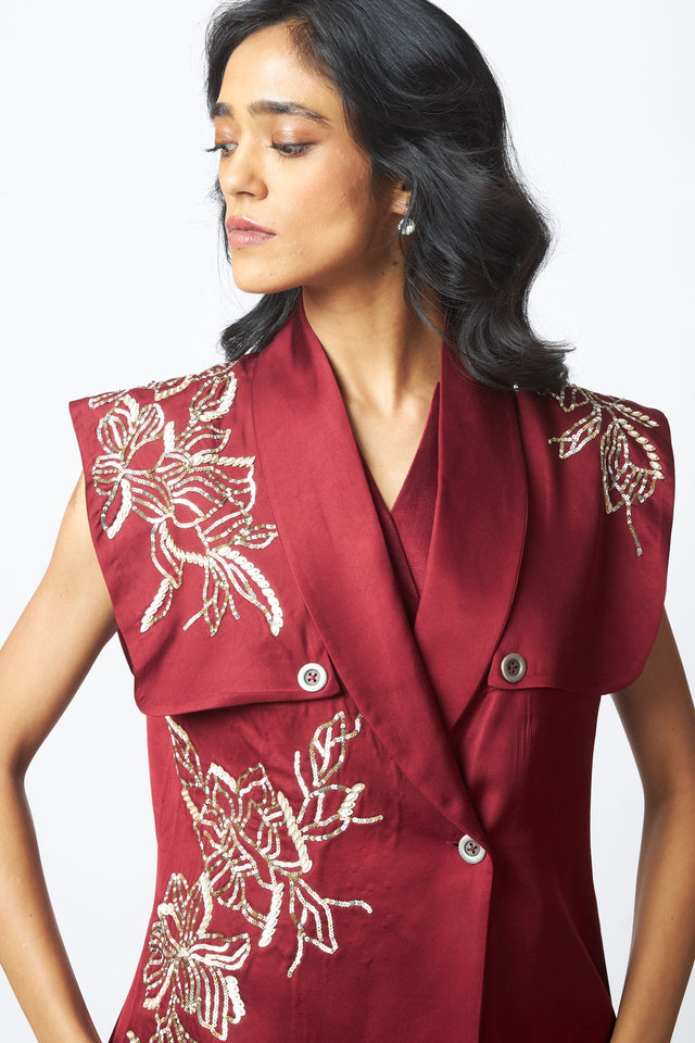 Noah - The Flap-Wrap Jacket & Dress - Two-Piece Set - Mizyana