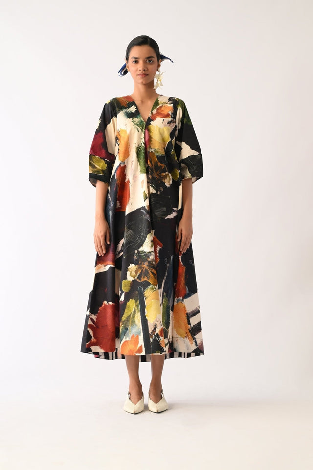 Noir Mayflower Dress - Dress - Mizyana