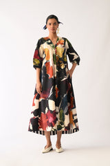 Noir Mayflower Dress - Dress - Mizyana