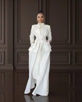 NOKITA WHITE LONG MODERN ABAYA - Abaya - Mizyana