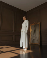 NOKITA WHITE LONG MODERN ABAYA - Abaya - Mizyana