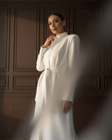 NOKITA WHITE LONG MODERN ABAYA - Abaya - Mizyana
