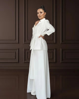 NOKITA WHITE LONG MODERN ABAYA - Abaya - Mizyana
